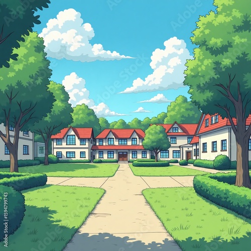 country house in the park