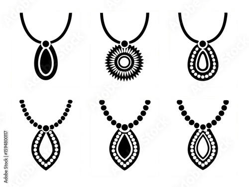 Collection of elegant pendant necklaces with detailed designs