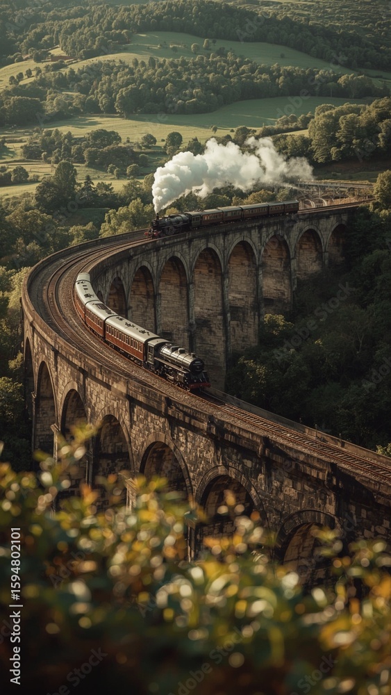 Obraz premium Steam Over Nine Arches