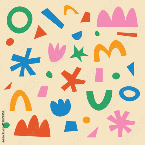 Funky geometric vector shapes