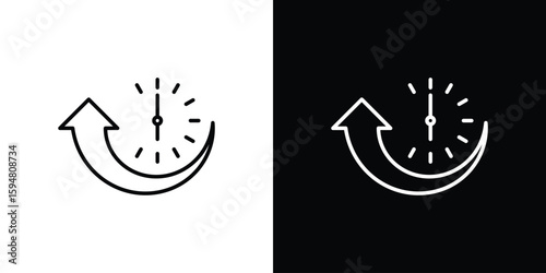 Uptime and downtime icon linear icon. Line with editable stroke