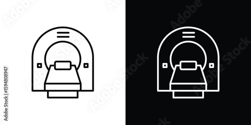 Tomography icon linear icon. Line with editable stroke