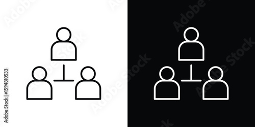 Ponzi scheme icon linear icon. Line with editable stroke