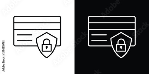 Payment security icon linear icon. Line with editable stroke