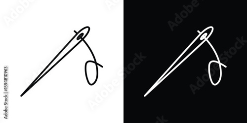 Needle icon linear icon. Line with editable stroke