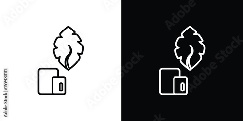Mint gum icon linear icon. Line with editable stroke