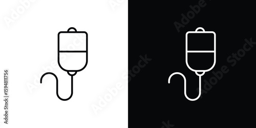 Intravenous icon linear icon. Line with editable stroke