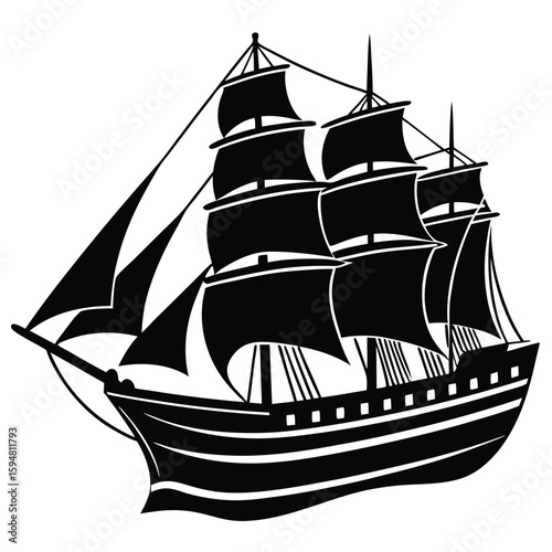 eaders escaping into their books while reading stories, adventures and tales. Brave hero rowing toward a large pirate boat. Scene and adventure