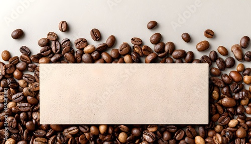 Wallpaper Mural Coffee beans on wooden background with copy space for text Torontodigital.ca