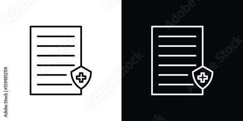 Health insurance icon linear icon. Line with editable stroke