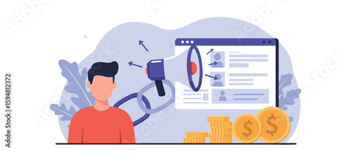 "Affiliate Program Vector – High-Quality Digital Graphics for Marketing & Partnerships"