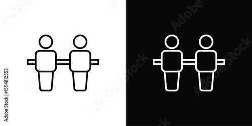 Foosball icon linear icon. Line with editable stroke