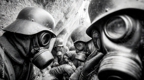 Soldiers Gas Mask War Battle Blackandwhite History Conflict Teamwork Trenches Bravery Tension Military Uniforms Protectivegear Courage Tactics Combat 
