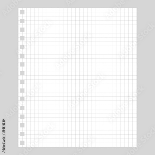 Blank squared sheet template for notebook.