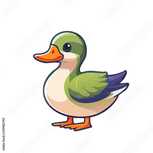 Duck Icon Isolated on a Tra...