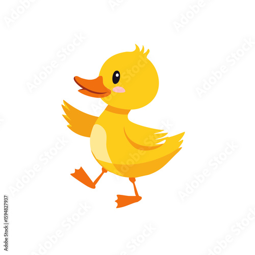 Happy Dancing Duck Icon Iso...
