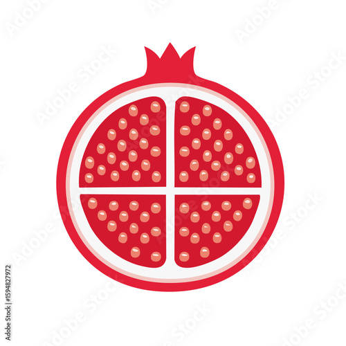 Pomegranate Icon Isolated o...