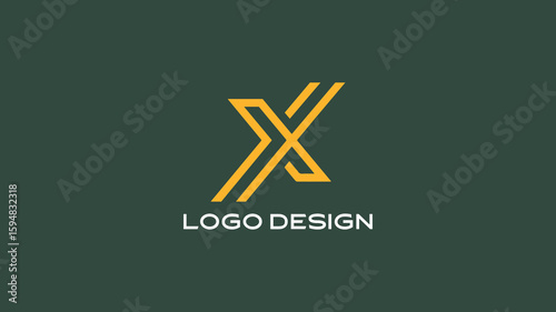 Sharp and dynamic X logo ideal for extreme sports, athletic brands, or digital ventures