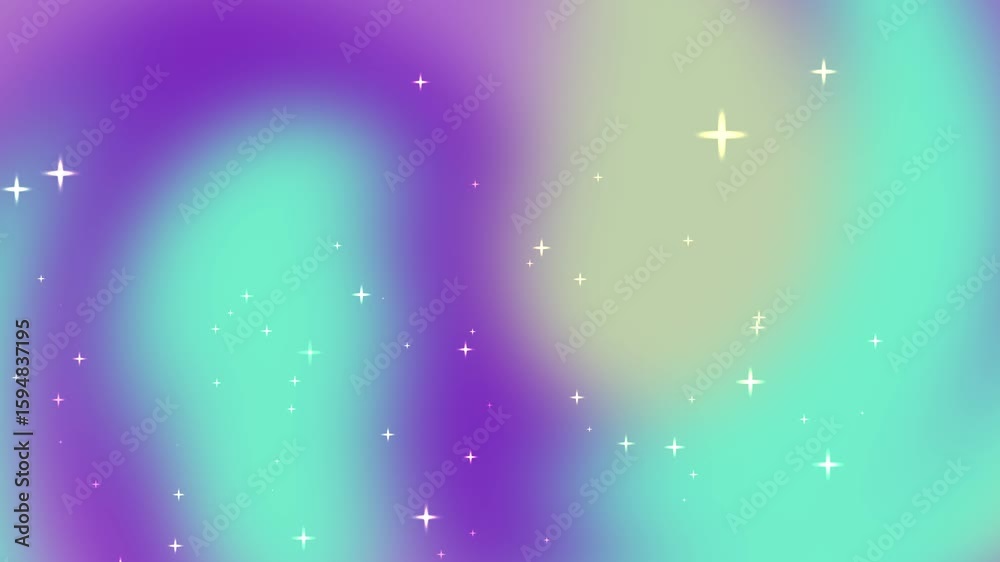 Pastel rainbow background with scattered stars, perfect for adding a dreamy touch to designs for childrens products or events.