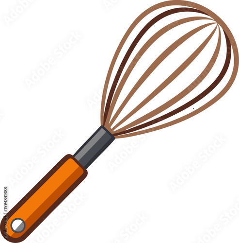 kitchen whisk isolated on white