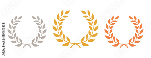 金銀銅 アワード 月桂樹のシンボル ランキングのアイコンセット No.1