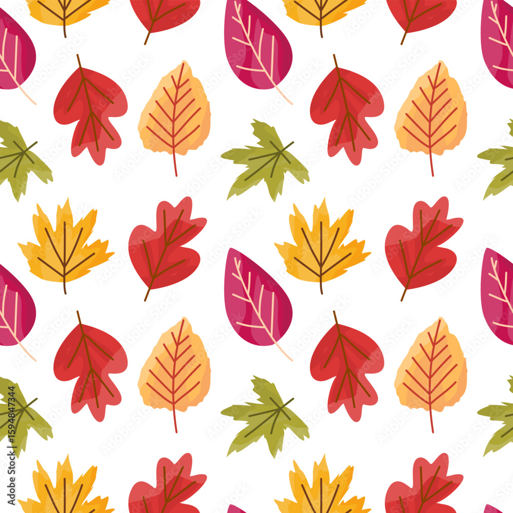 Obraz premium Autumn element seamless pattern design