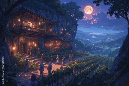 halloween night landscape