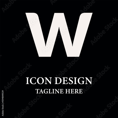 Abstract letter w company logo design vector initials business logo