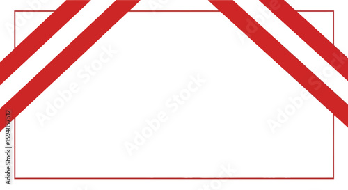 Elegant Red Abstract Corners on White Background Decorative Design Element for Presentations and Web Design Projects