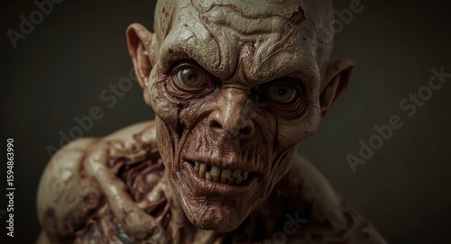 Creepy zombie monster halloween horror character design concept art scary ghoul creature