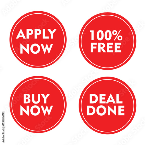 Discount Badges and Sale Tags Vector Set – Promotional Labels for Ecommerce and Marketing