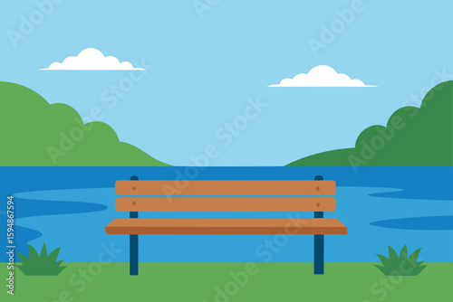 wooden bench on the beach