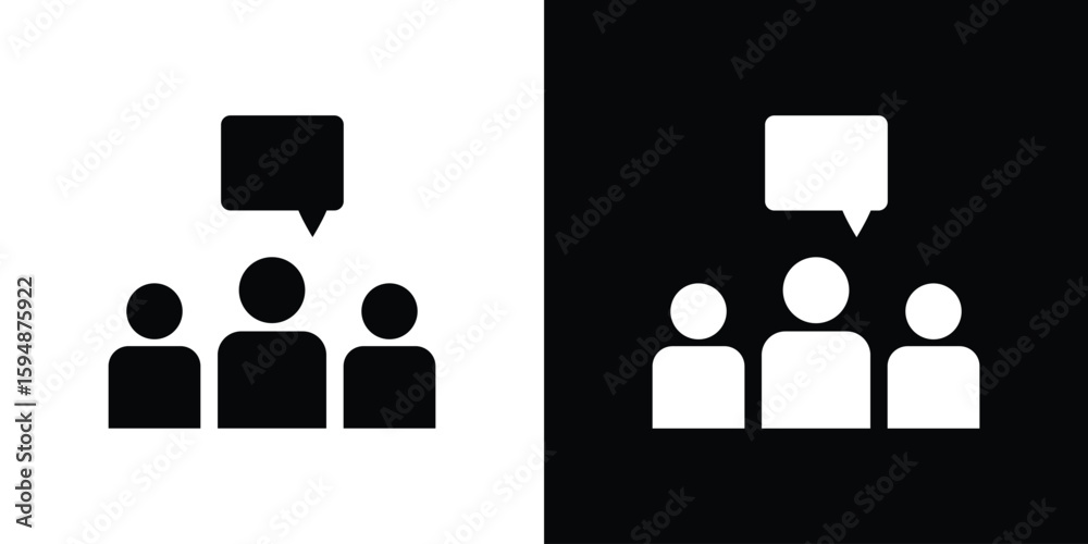Obraz premium Public opinion icon