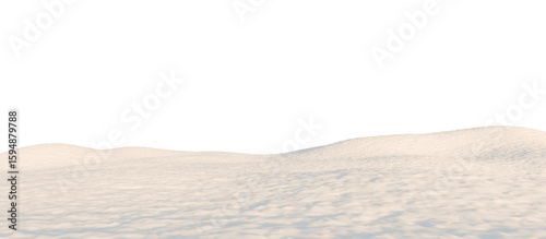 Fényképezés Snow-Covered Hills Under a Calm Sky. 3D render.