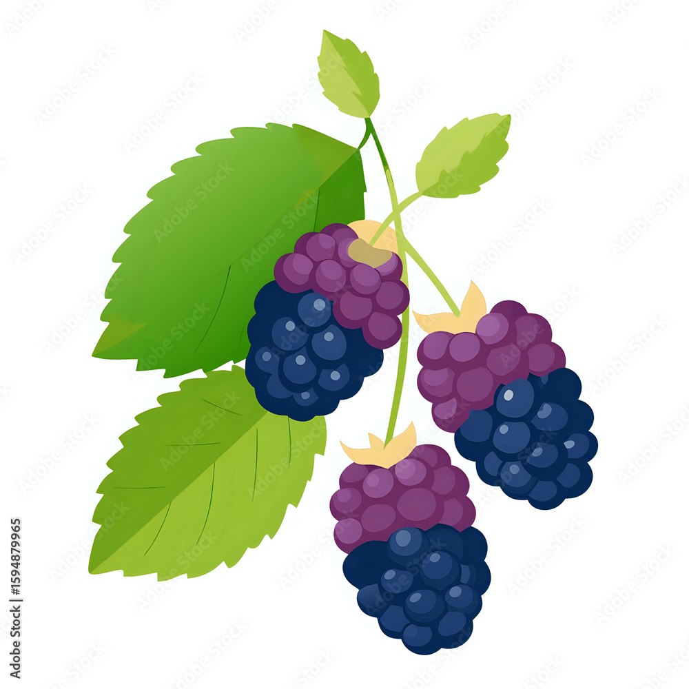 Obraz premium mulberry ,vector illustration white background