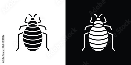Bedbug icon illustration in flat style. icon template color editable.