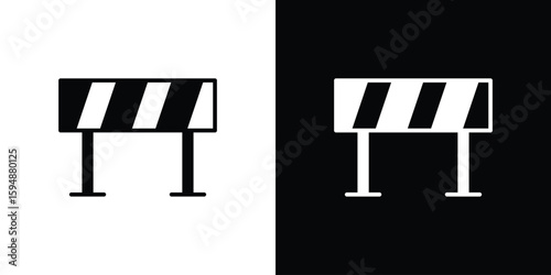 Barrier icon illustration in flat style. icon template color editable.