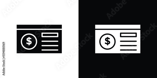 Bankbook icon illustration in flat style. icon template color editable.