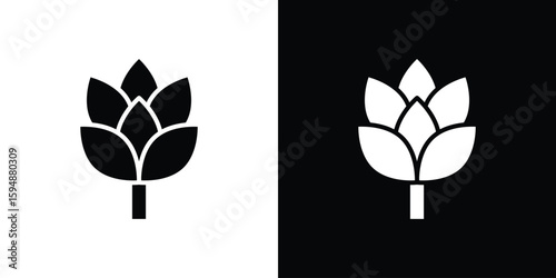 Artichoke icon illustration in flat style. icon template color editable.