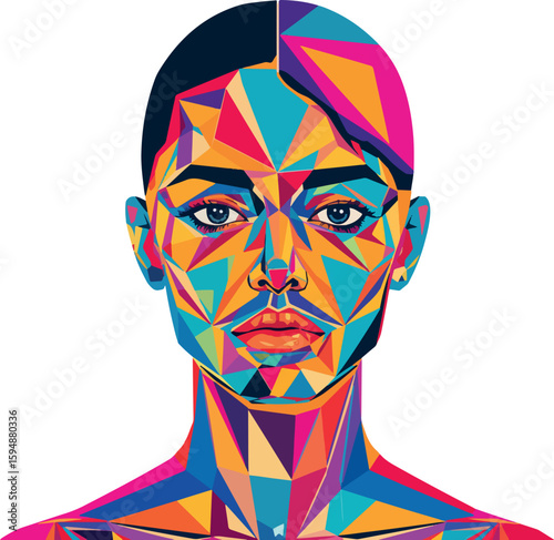 Colorful Geometric Portrait