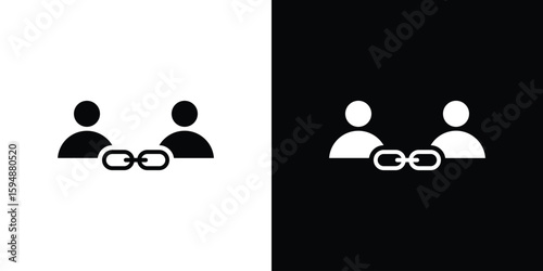 Affiliate link icon illustration in flat style. icon template color editable.