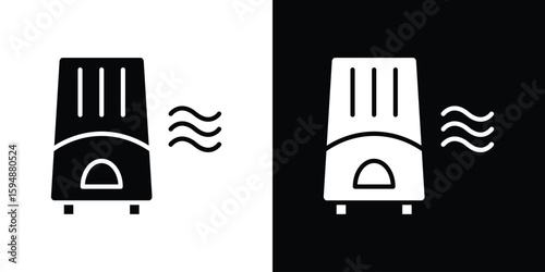 Air purifier icon illustration in flat style. icon template color editable.
