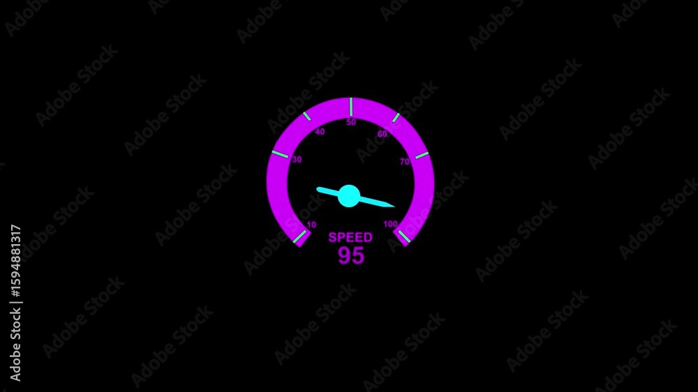 Speed Meter Animation in 4K, Digital Speedometer UI Animation, Speed ...