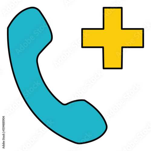 Telemedicine Call Transfer Vector Icon Illustration
