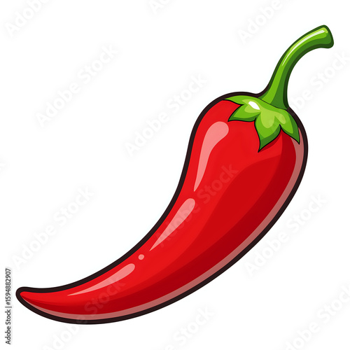 red hot chili pepper vector illustration white background