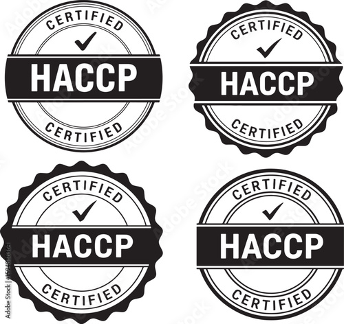 H A C P certified seals HACCP stamp, haccp, certified, seal, stamp, approval, quality, assurance, food safety, compliance, verification, endorsement, recognition, standard, regulation, black and white