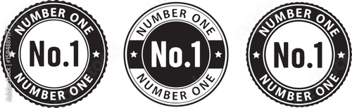 Black and white number one award seals stamp badge, award, seal, stamp, badge, number one, first place, winner, success, achievement, recognition, victory, champion, top, best, quality, excellence, gr