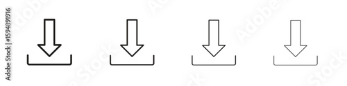 Upload file icon symbols collection. Vector EPS 10