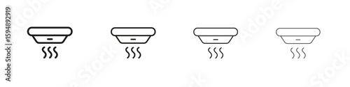 Smoke detector icon symbols collection. Vector EPS 10