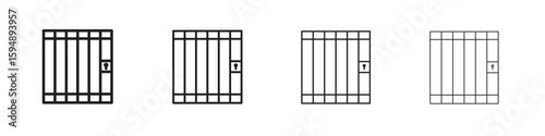Prison icon symbols collection. Vector EPS 10